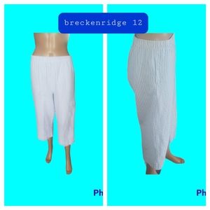 Breckenridge 12 Breton white stripes pull over pant side slit pockets breezy